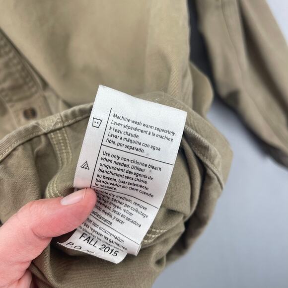 Carhartt Men’s Thick Work Shirt Size Lg Tall Beige Outdoors Workwear Rugged - Picture 10 of 13